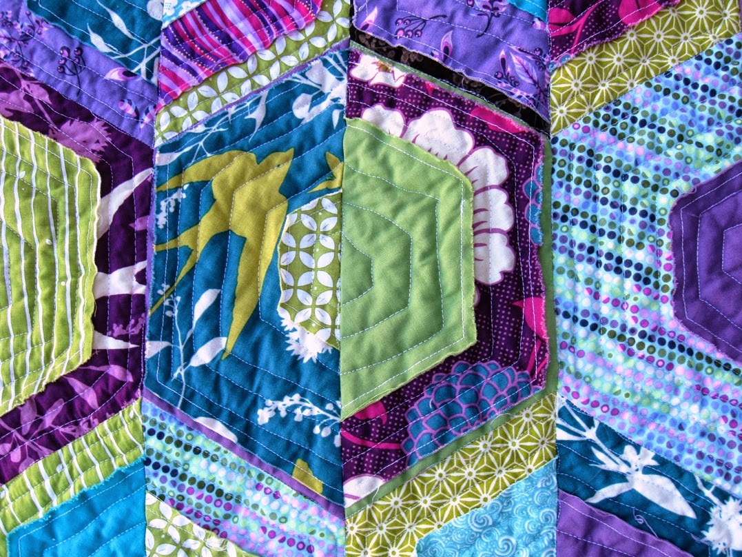 Happy Quilting Shabby Hexie Twist A Baby Quilt Tutorial