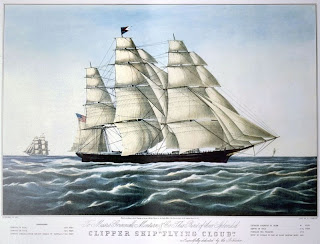 Clipper ship painting