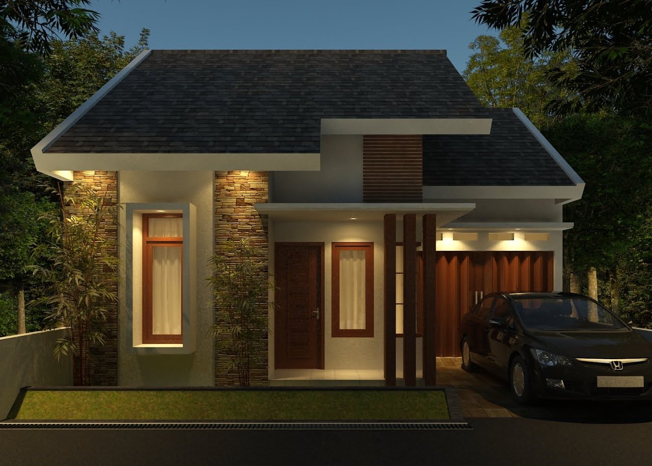 desain rumah minimalis 1 lantai – 61 Desain Fasad Rumah Minimalis 1