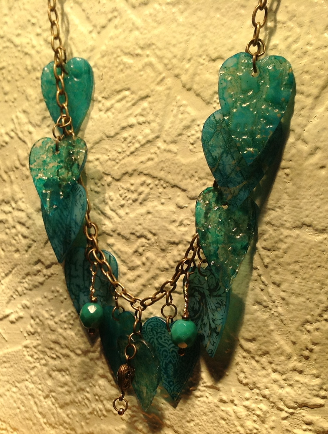 Adrienne's Art Garden Shrink plastic necklace