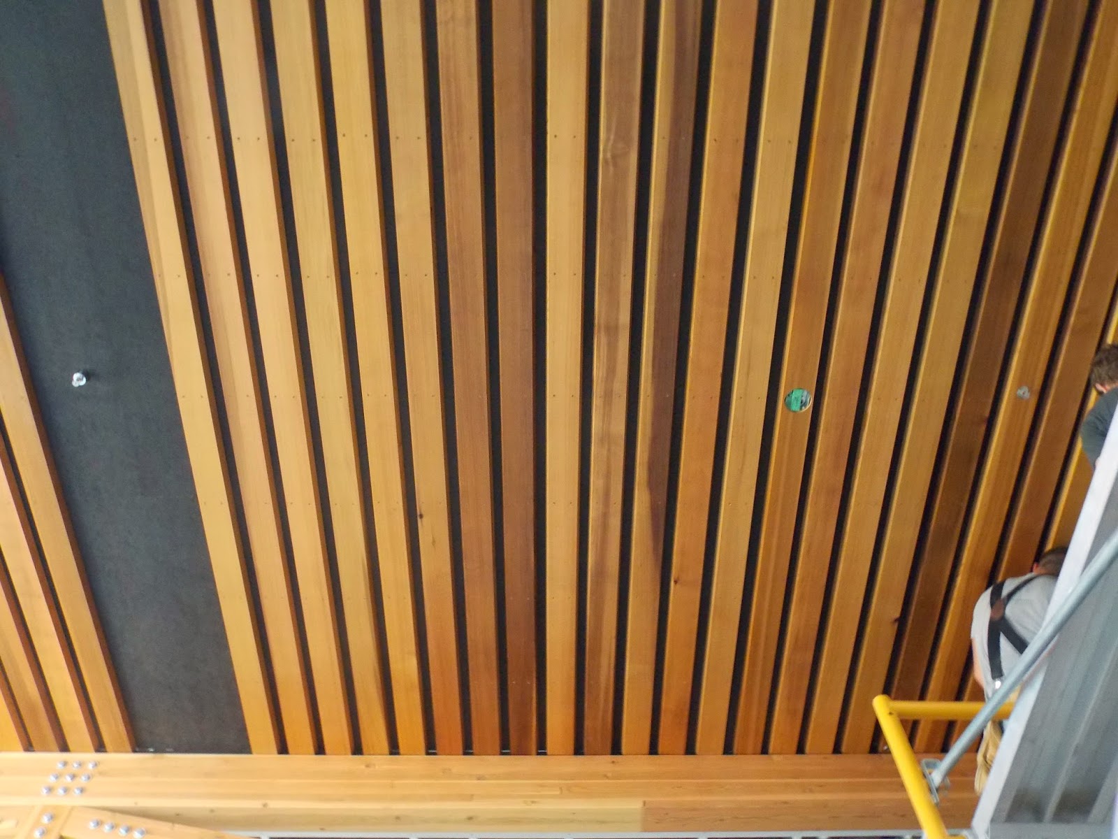 Studio 804 Cedar Plank Ceiling Installation