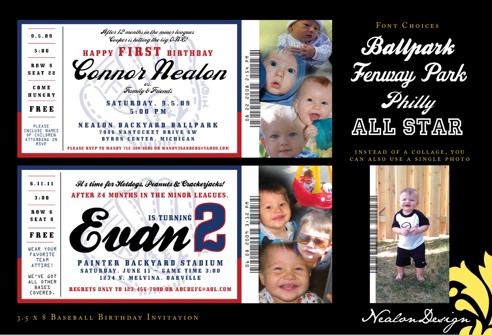 baseball birthday invitations