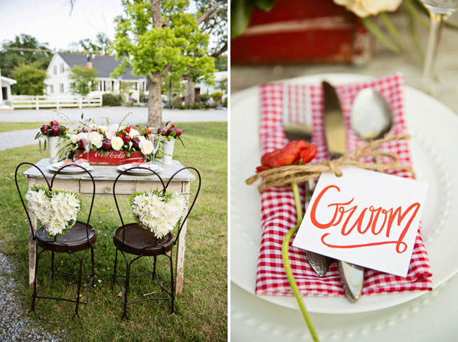 Mesa de boda para dos...temática manzanas Mesa de boda para dos...temática manzanas