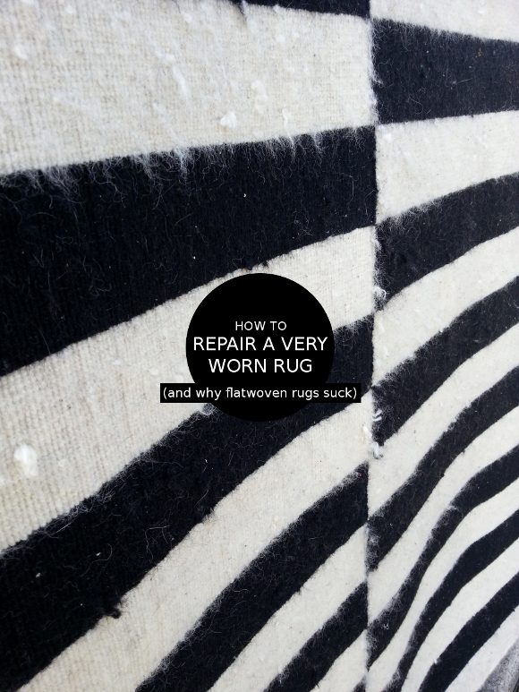 The wildly shameful image above is our IKEA Stockholm rug. This is it, 18 months after we bought it.