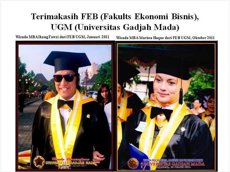 Wisuda Ikang Fawzi & Marissa Haque dari FEB UGM, 2011