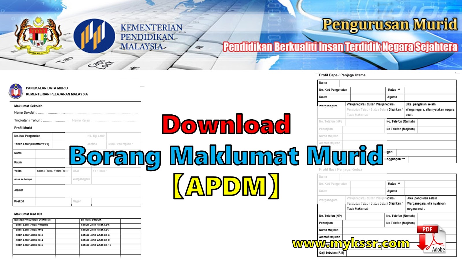 Download Borang Maklumat Murid Apdm Mykssr Com