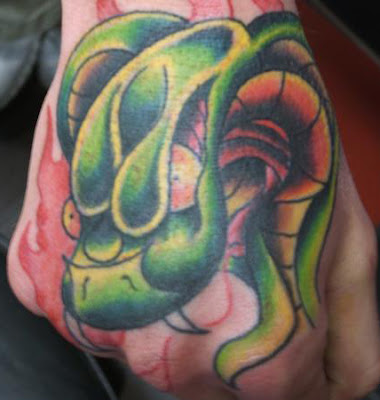 3D Snakes Tattoo on Hands