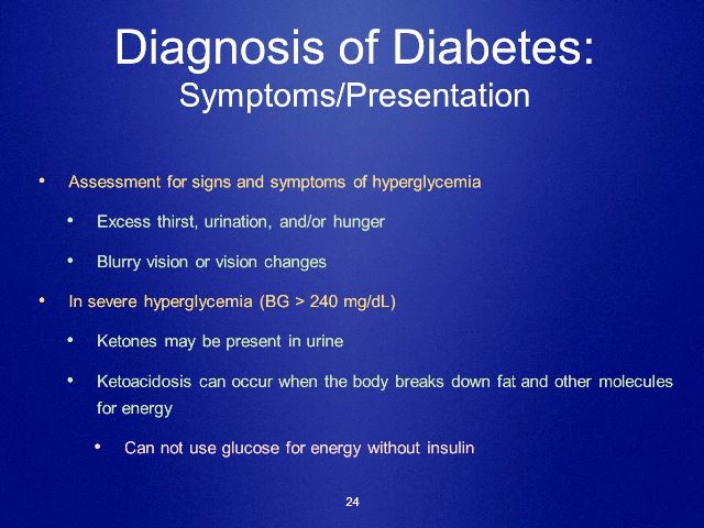 diabetes symptoms