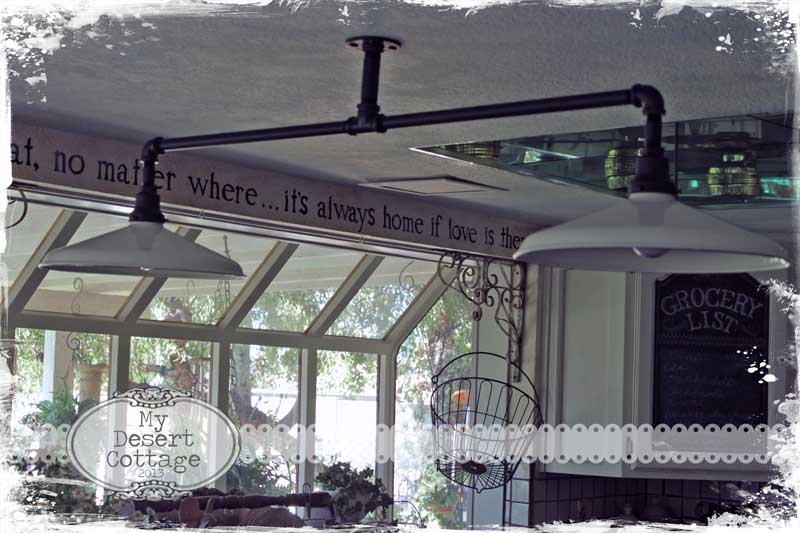 **My Desert Cottage** Vintage Kitchen Light Fixture