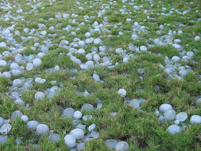 Where do hailstorms usually occur?