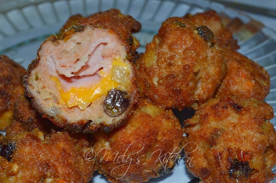 Mely's kitchen Meatballs with Ham and Cheese