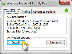 Windows 7 Loader V1.9.3 (x86-x64) By Daz Carter67 Setup Free