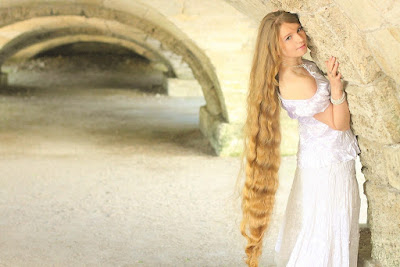 Rapunzel Model with Very Long Hair