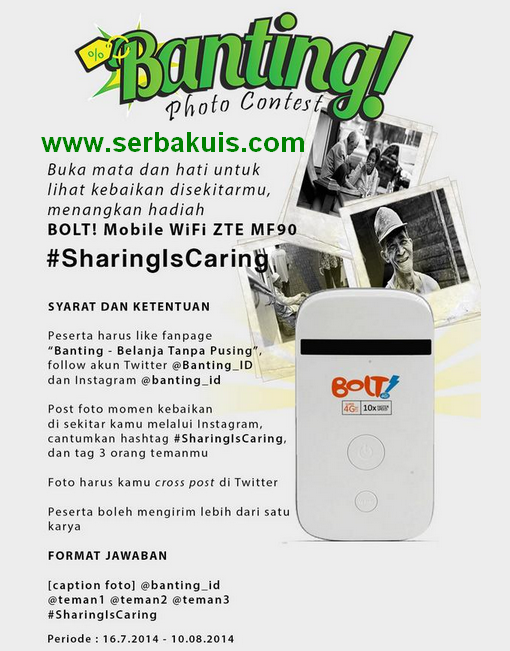 Kontes Foto Instagram Berhadiah Modem Bolt 4G LTE