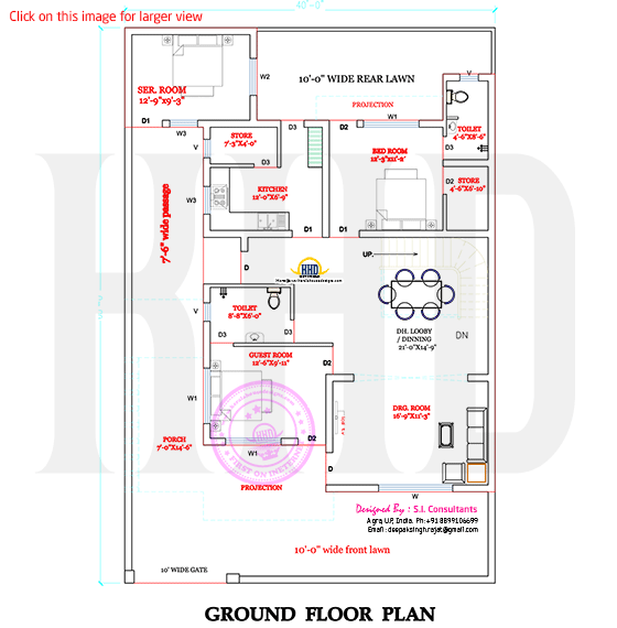 Modern house ground floor plan