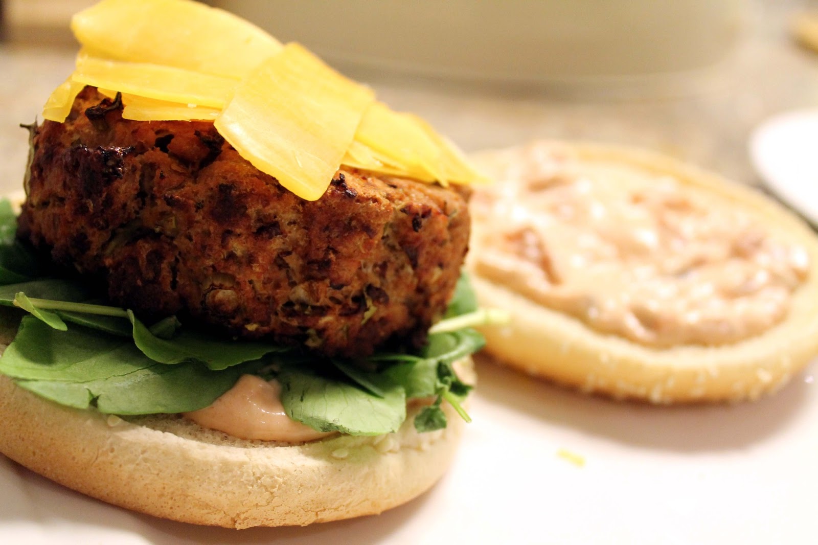 Serena's Medium Rare Low Fat Mexican Turkey Bean Burgers