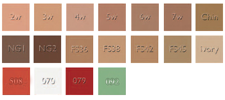 Kryolan Colour Chart