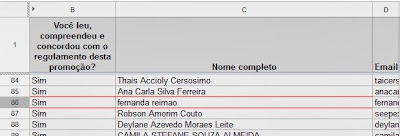 Lista de participantes