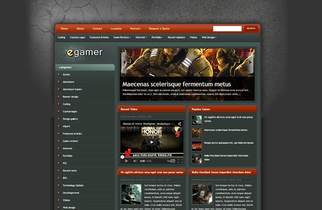 eGamer Blogger Template eGamer Free Download Blogger Template