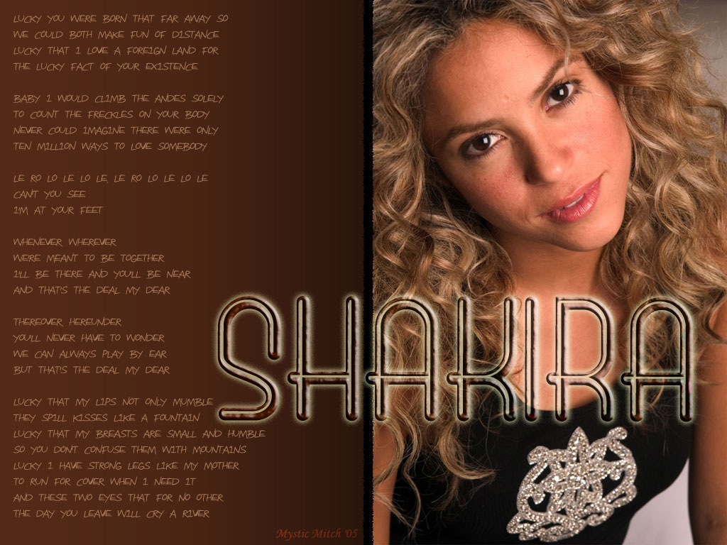 Musicians according to their ages: Shakira Boigraphy's
