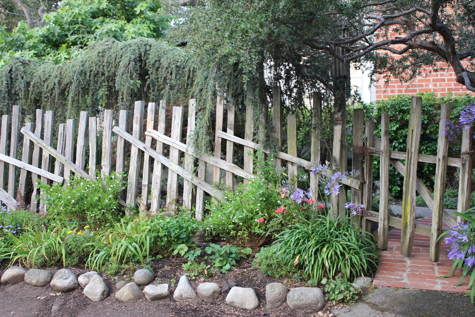 European Farmhouse Charm The Beautiful Patina of 80 year old Grape Stake Fencing