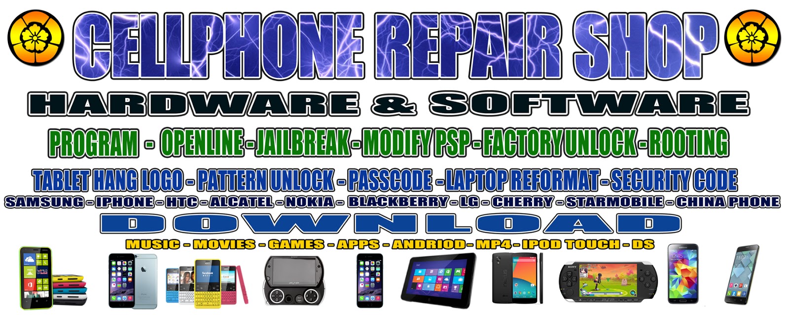 Tarpaulin,Invatation etc.. Layout GADGETS REPAIR