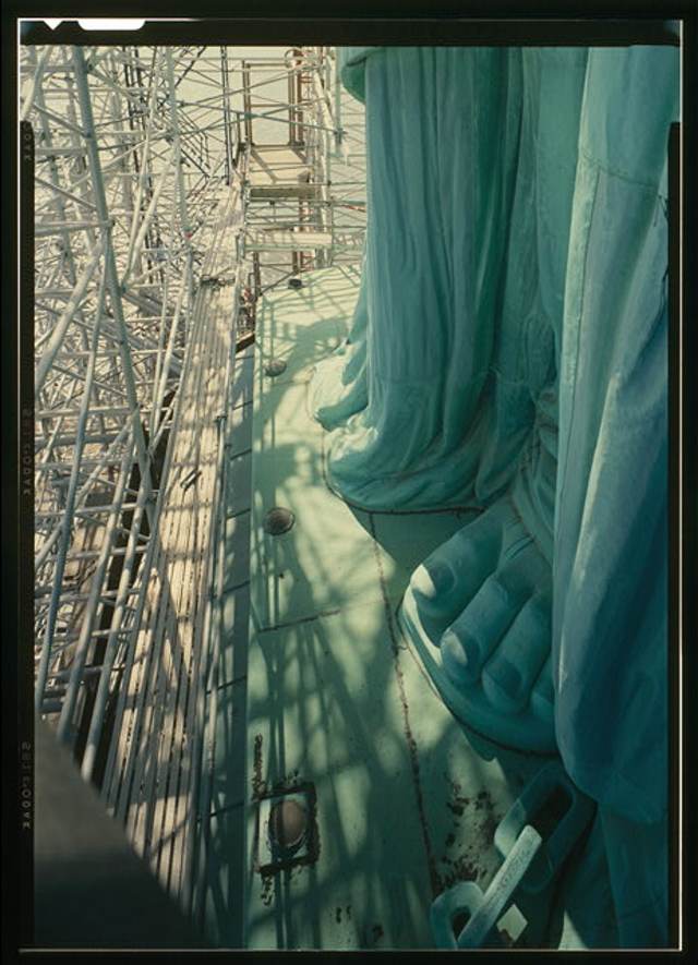 Photos Of The Statue Of Liberty Getting A Makeover In 1984 vintage