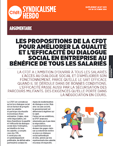 Argumentaire - Propositions de la CFDT pour améliorer la qualité et l’efficacité du dialogue social