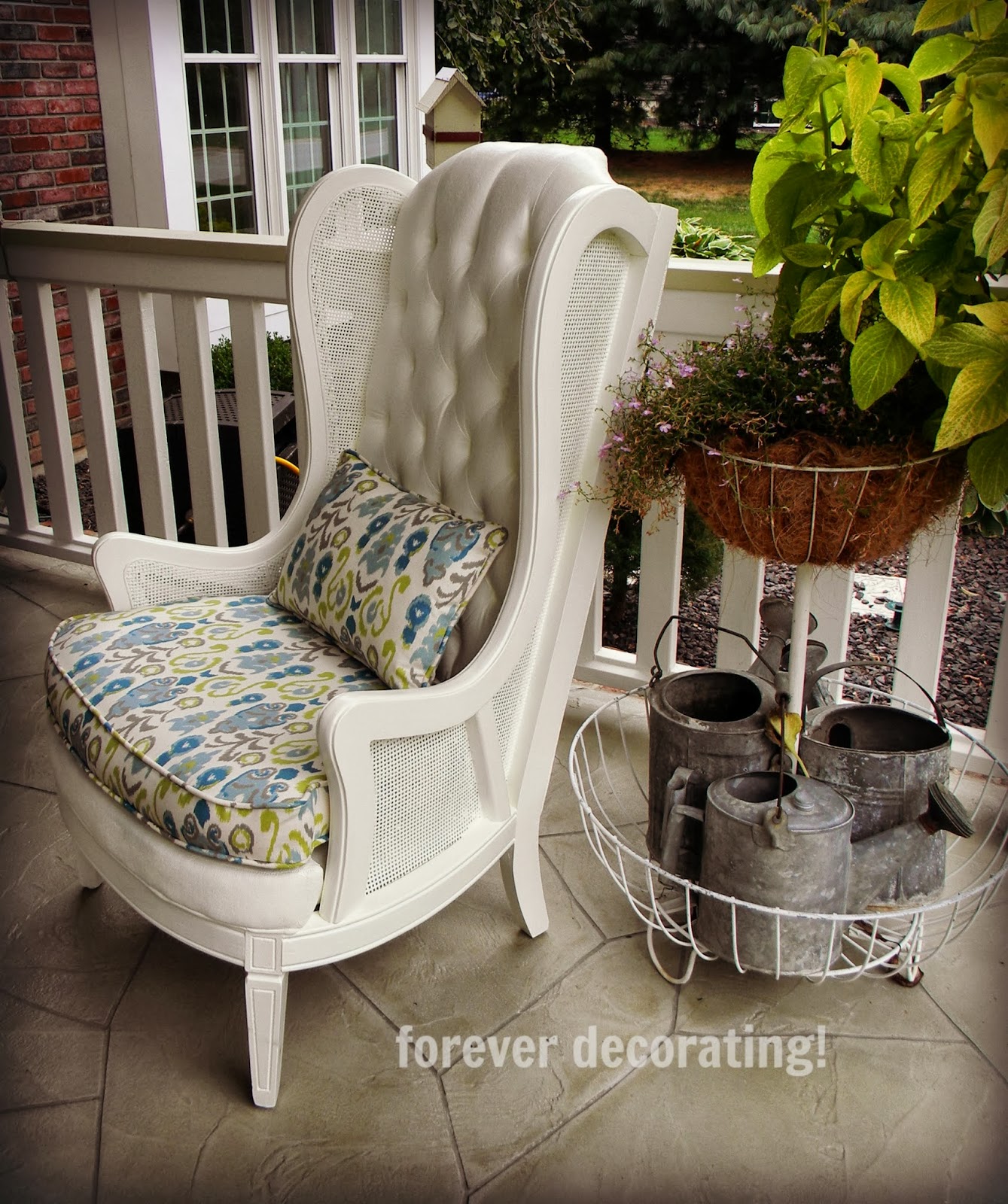 Forever Decorating! Charming Painted Upholstered Chair