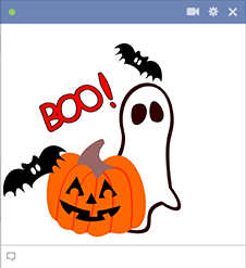 Ghost and pumpkin icons for Facebook