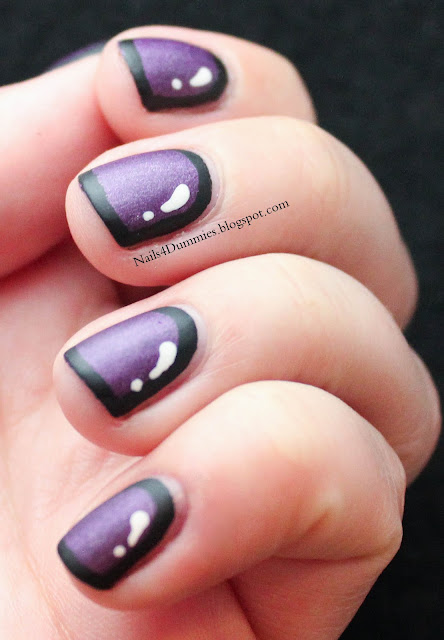 Nails4Dummies - Purple Cartoon Nails