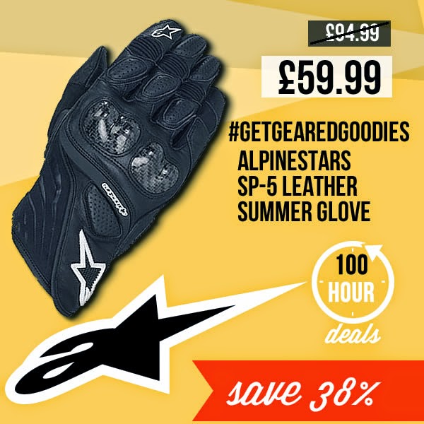 #GetGearedGoodies - Save on the Alpinestars Sp-5 Gloves - www.GetGeared.co.uk