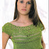 Patrón: Blusa verde con canesú super femenina :)