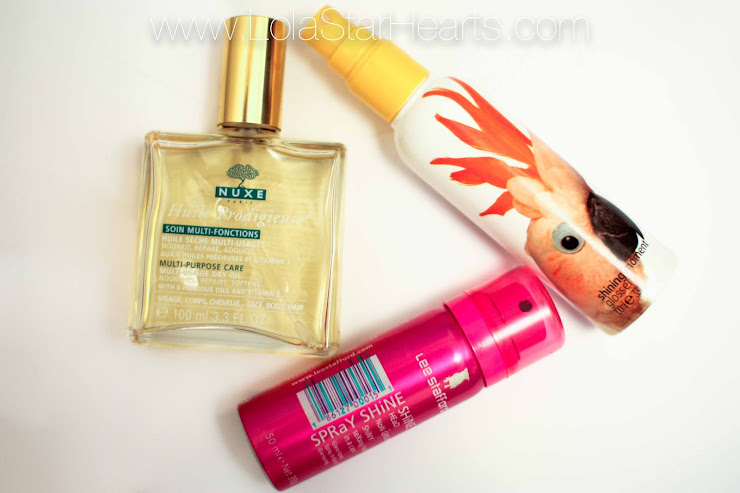 Review swatch photo nuxe oil tara smith glosser lee Stafford shine spray how to get shiny hair