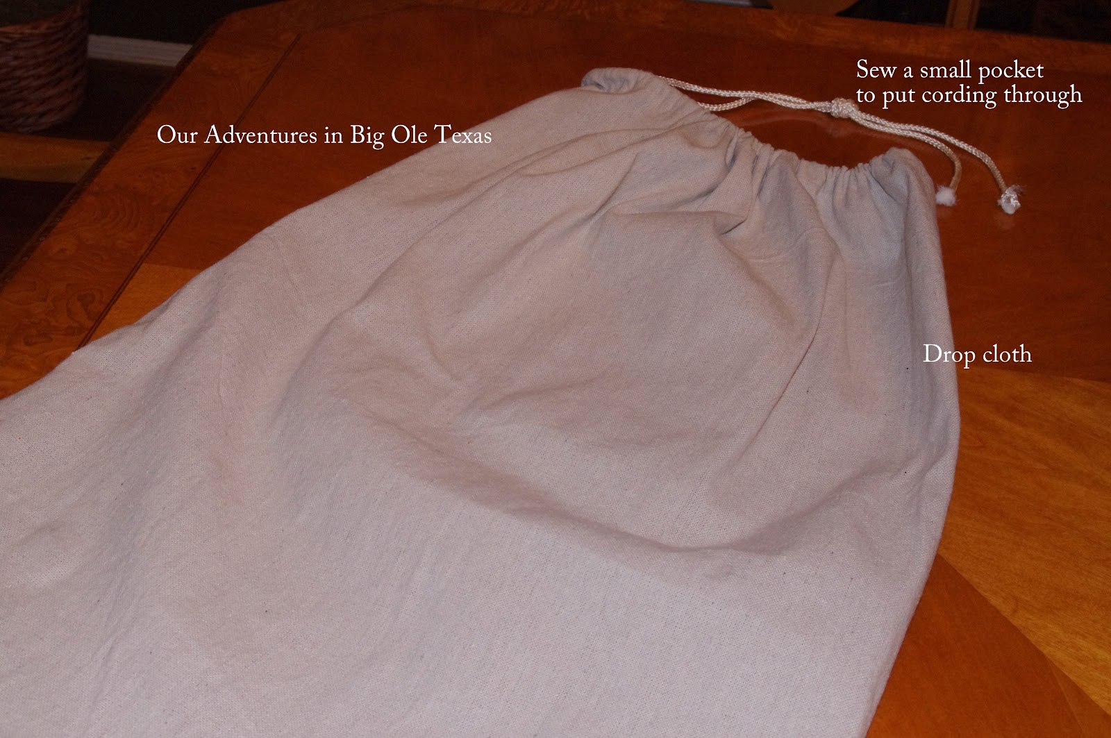 Make A Laundry Bag (Stencil and Dropcloth) Simple.Beautiful.Life.