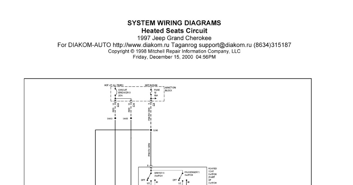 1997 Jeep Grand Cherokee System Wiring Diagram Heated