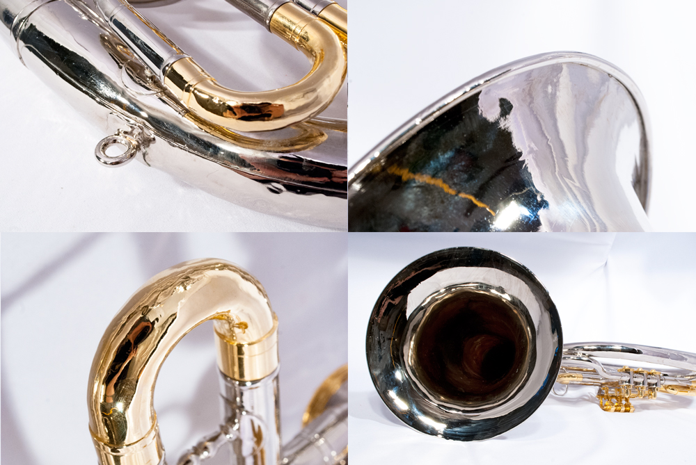 Vintage Tenor horn / Baritone horn by Bohland&Fuchs in Nickel Silver Finish & 24K gold trim kit
