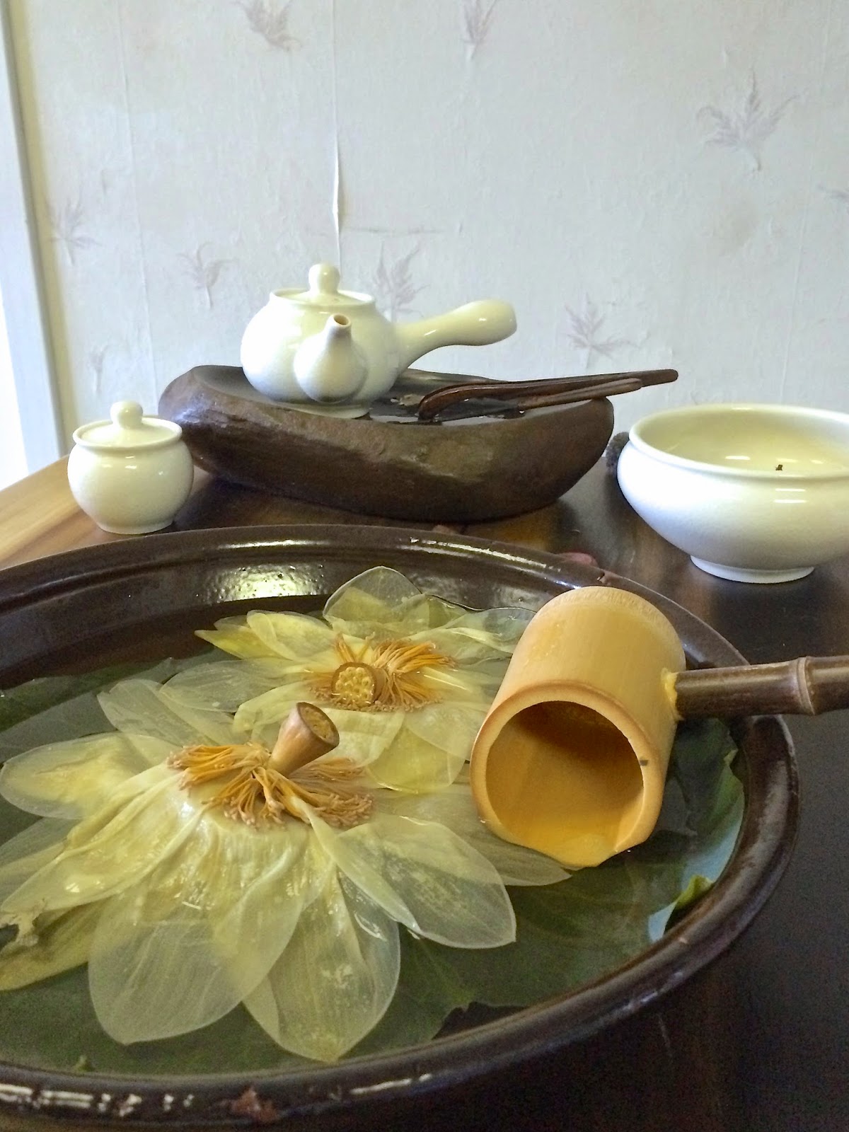 Handol Tearoom June 25th Tea Tasting Lotus flower and lotus leaf tea