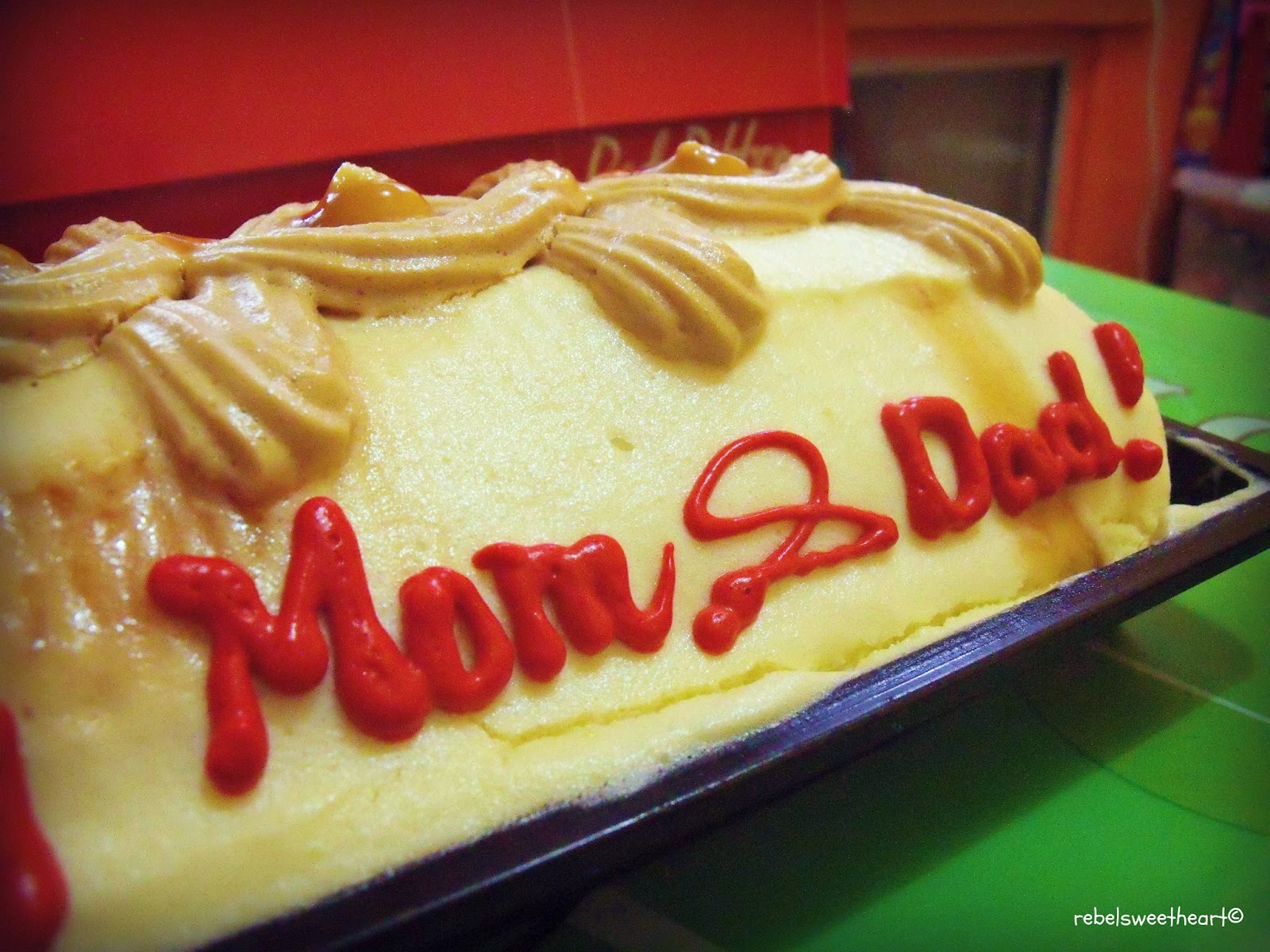 The Rebel Sweetheart. Foodie Goodie Red Ribbon Leche Flan Roll.