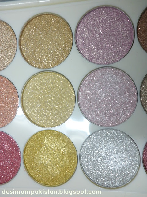 JUST GOLD DIAMOND GLITTER EYESHADOW PALETTE SECOND AND THIRD ROW