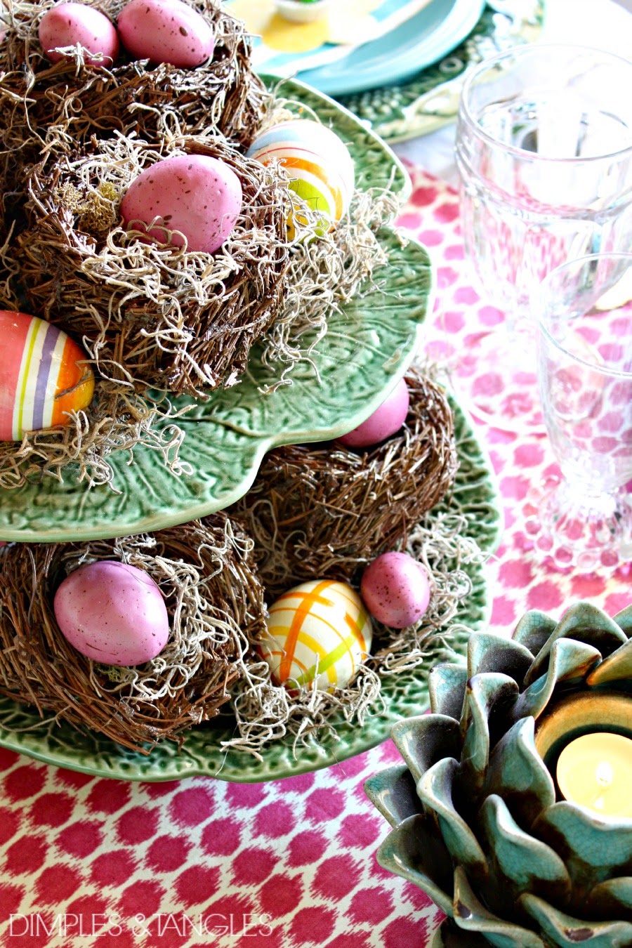 NOT ONE, BUT TWO EASTER TABLE SETTINGS! Dimples and Tangles