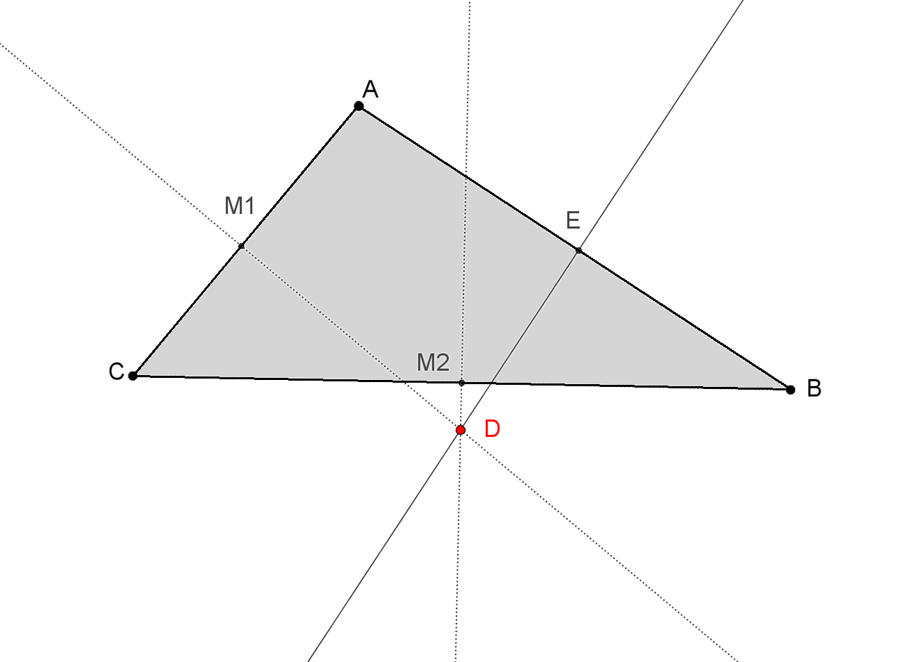 Triangular prism calculator MEDIAN Don Steward mathematics teaching: bisector concurrencies