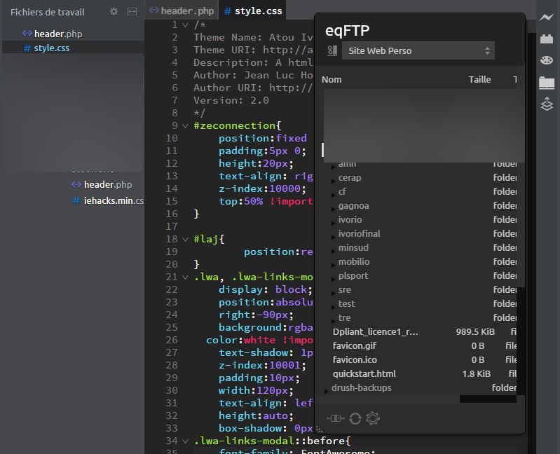 eqFTP, un client FTP pour Brackets A Unix Mind In A Windows WorldA