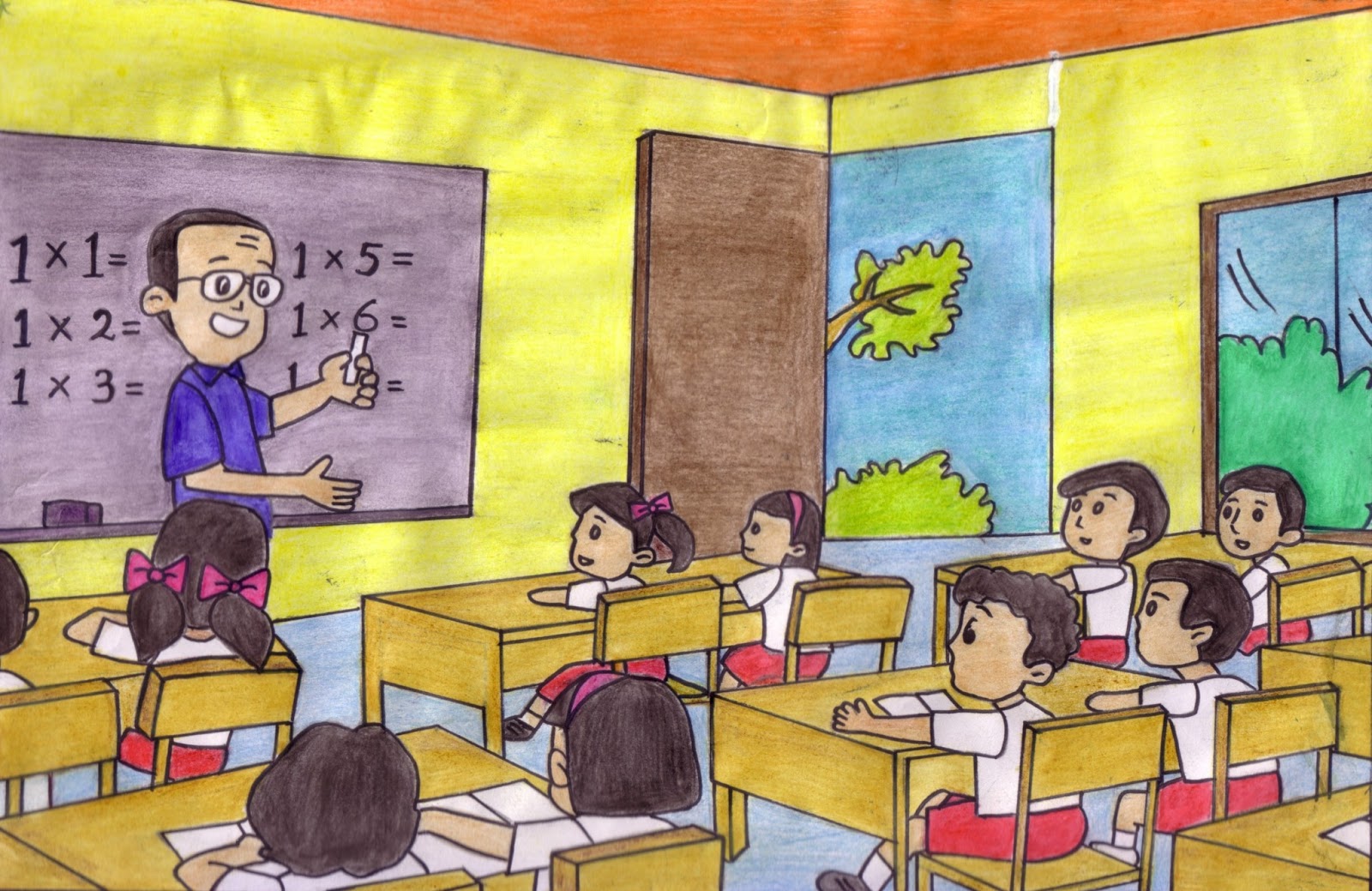 30 Gambar Kartun Anak Sedang Belajar Di Kelas Bagaimana Membuat