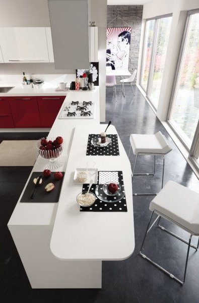 20 formas de incorporar una mesa en la cocina - Cocinas con estilo
