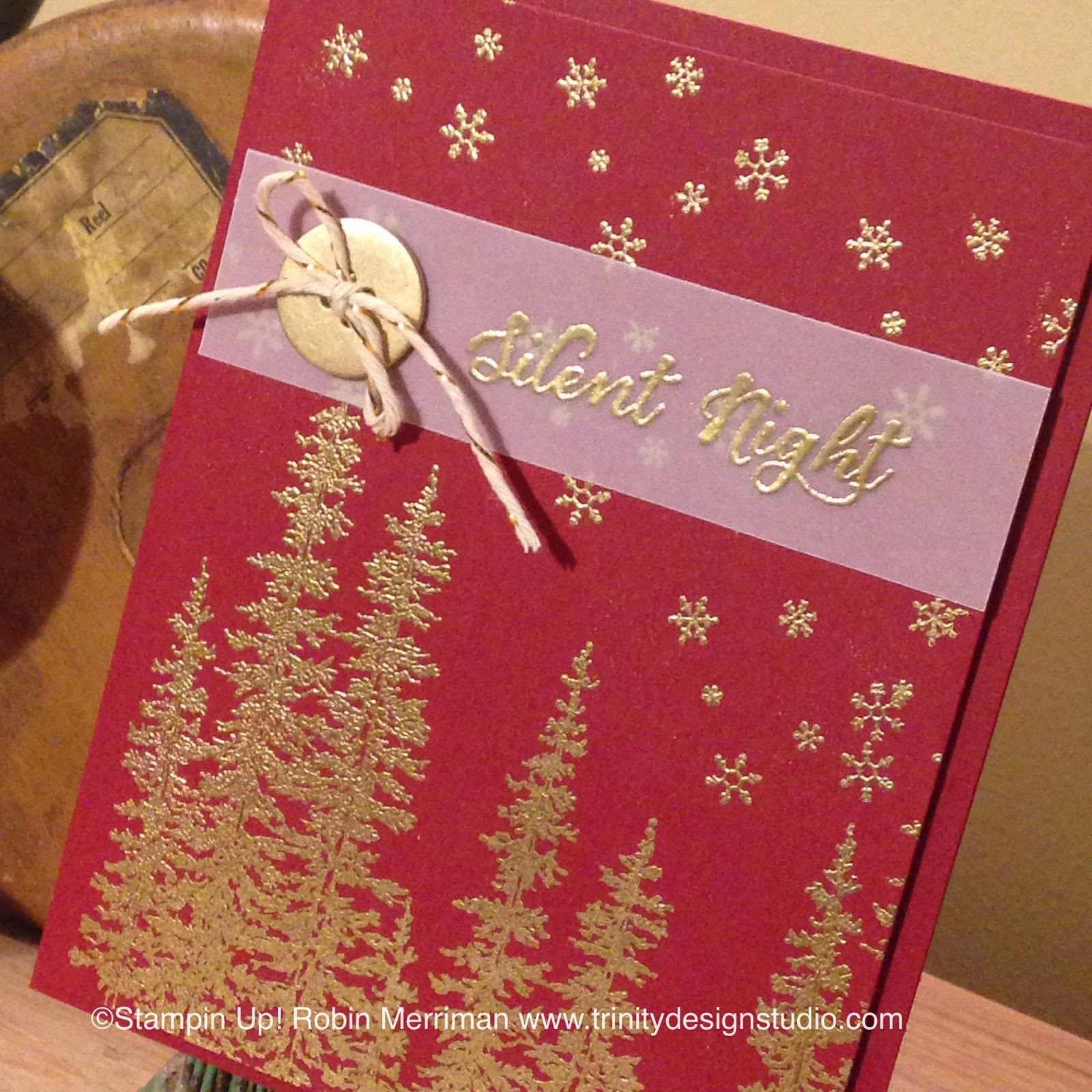 Trinity Designs Cherry and Gold An Easy and Elegant Christmas Card
