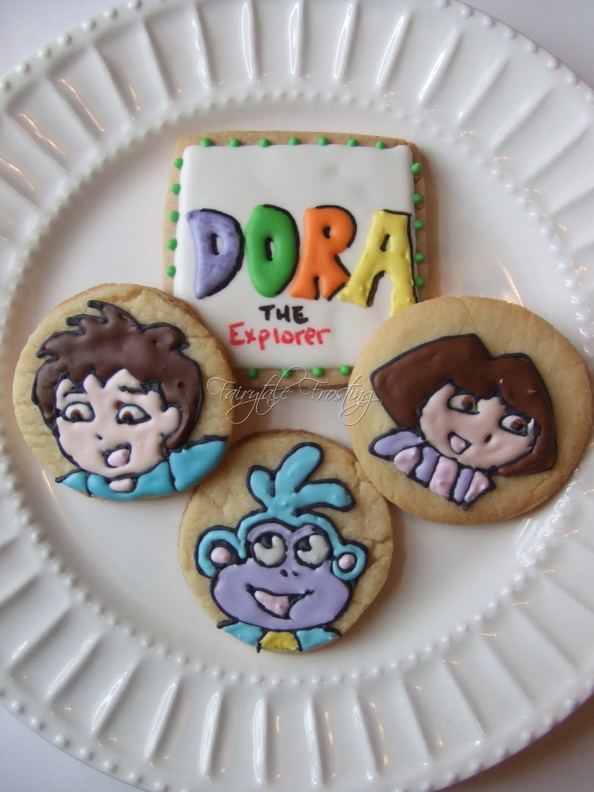 Fairytale Frosting Dora, Diego and Boots...Cookies!
