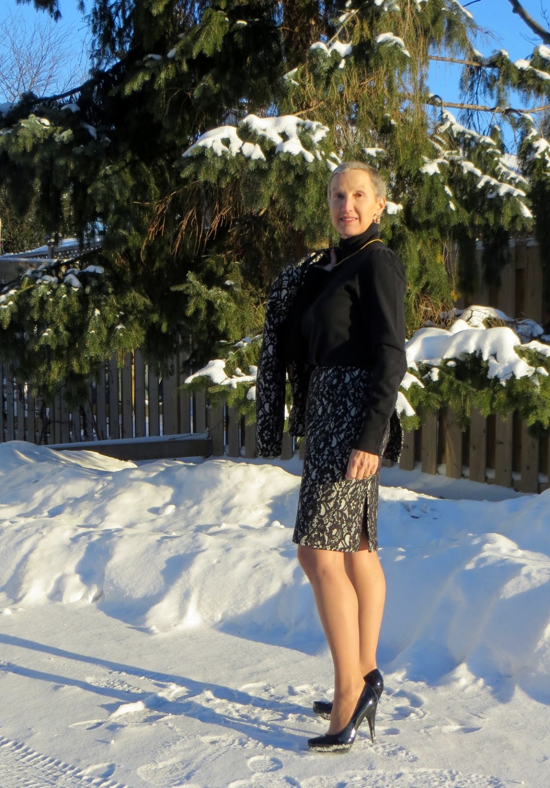 StraightJacket Muse Lace overlay skirt suit finished!