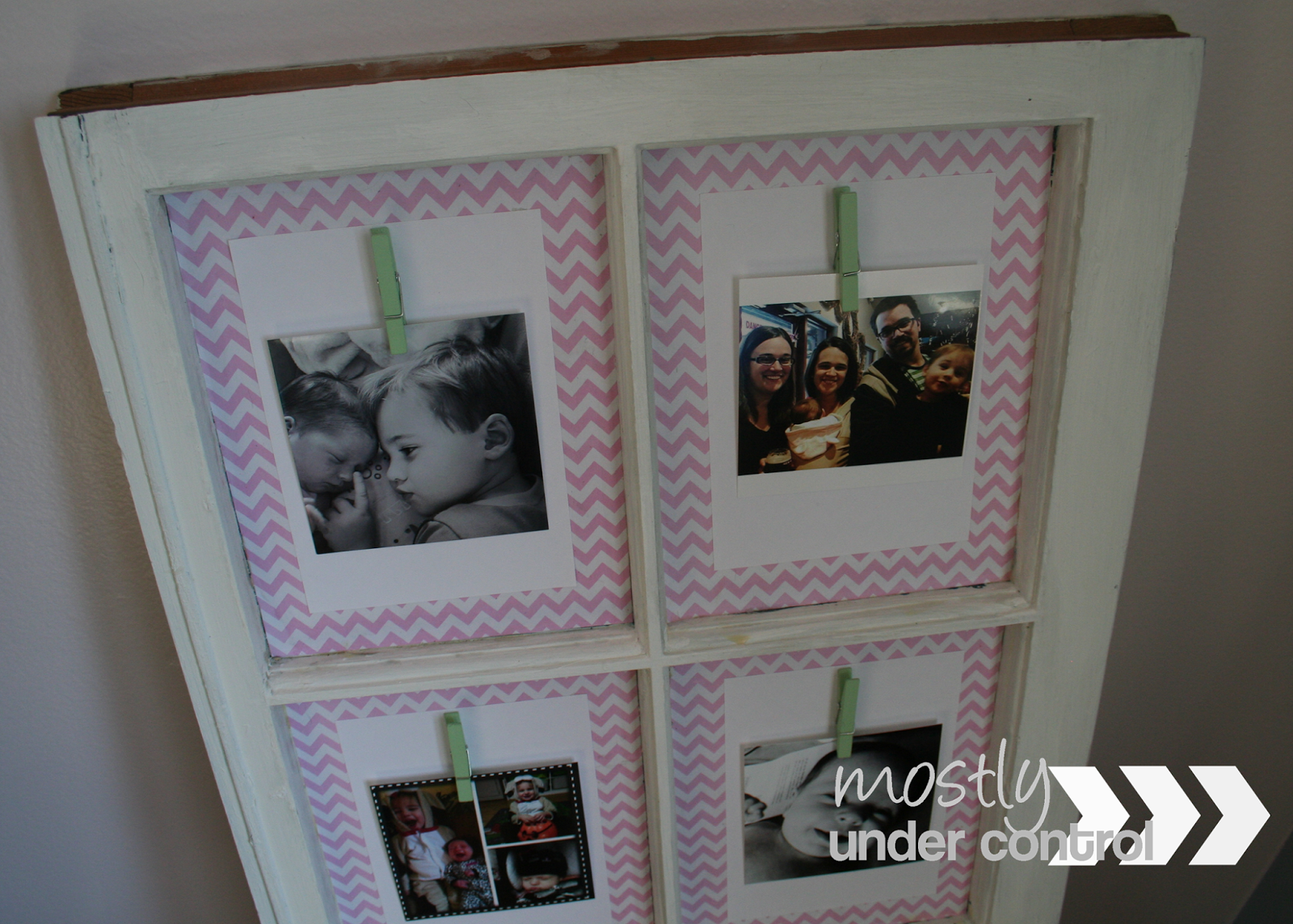 DIY Window Pane Picture Frame Mostly Under Control