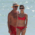 Danny Huston enjoys Miami Beach with his girlfriend Olga Kurylenko in Miami